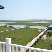 view of Deep Hole & Assateague, a bit of the old blue clam house