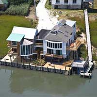 Arial view of Eureka!  showing Epiphany dock